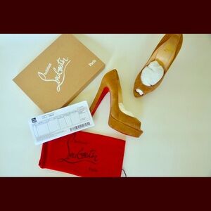 CHRISTIAN LOUBOUTIN BAMBOU 140M SUEDE PUMP